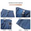 Women's High-Waist Tencel Denim A-Line Skirt