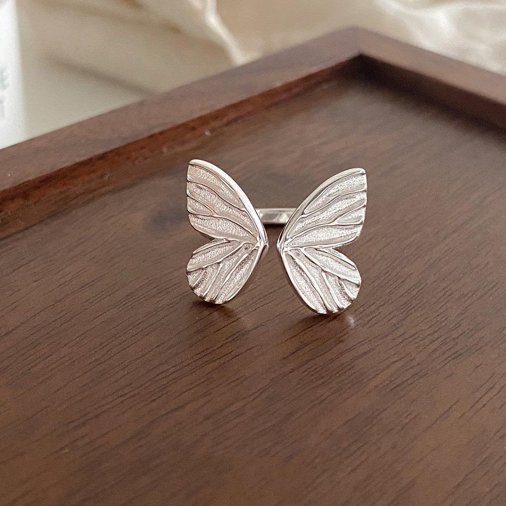 925 Sterling Rings for Women Fashion Geometric Handmade Irregular Strip Ring Party Christmas Gift