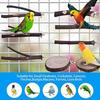 Deloky 8 PCS Natural Wood Bird Perch Stand-Wooden Parrot Perch Stand-Perch Platform Cage Accessories for Parrotlets Budgies Cockatiels Parakeets