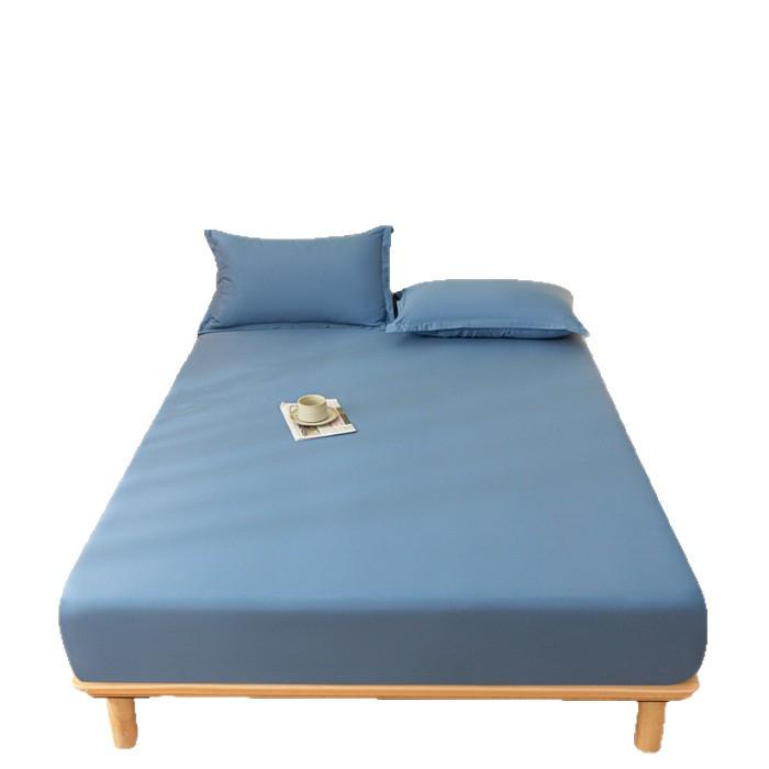 Solid Color Flannel Fitted Mattress Protector - Dustproof Summer Bed Cover