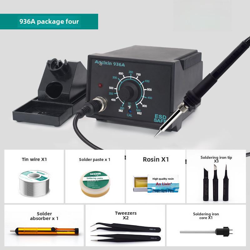 Lixin 936A Adjustable Temp Electric Soldering Iron with Digital Display & Anti-Static Features for Phone Repair