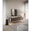 Mueble de TV de 2 puertas - suspendido - BEMMI- 175 cm - nogal de Wisconsin