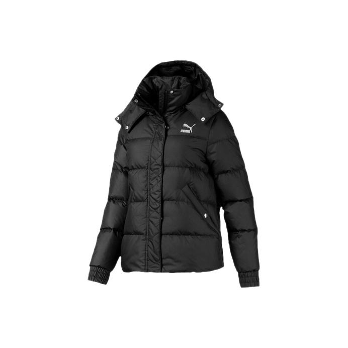

Puma Solid Color Hooded Down Jacket Winter Women outerwear Black 595876-01 M