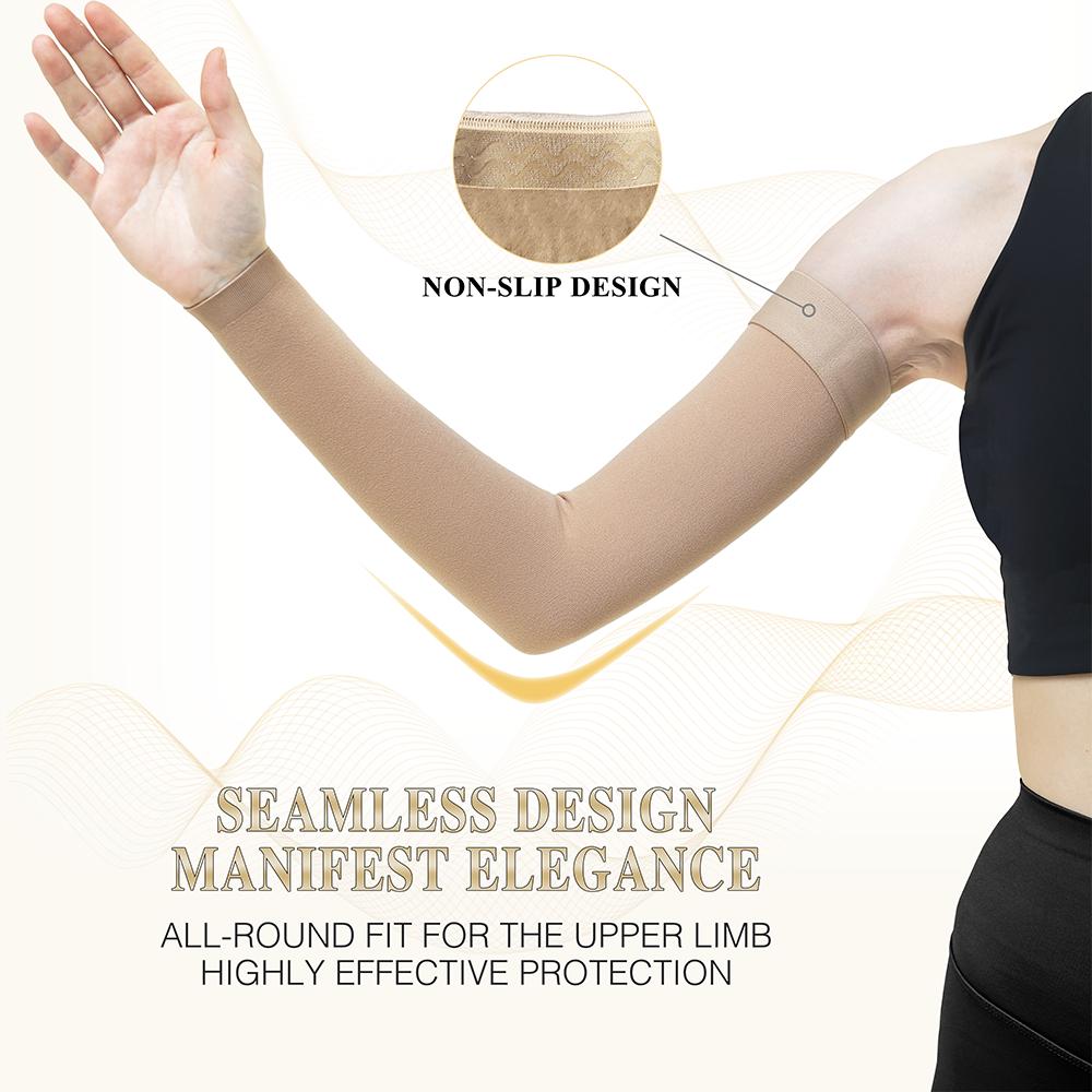 1Pc Medical Lymphedema Compression Arm Sleeve For Men Women Elastic Anti Swelling Support 20-30Mmhg