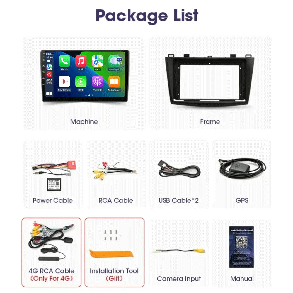 Android 14 Car Radio For Mazda 3 II For Mazda3 BL 2009 - 2013 Multimedia Video Player Navigation Stereo GPS No 2din 2 Din Dvd