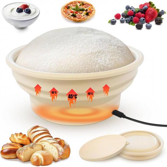 Heating Sourdough Bread Baking Supplies Bread Proofing Basket 9 Inch Foldable Sourdough Starter Warmer Sourdough Starter Kit Adjustable Temperature