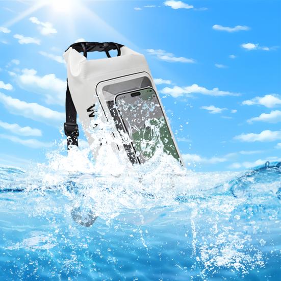 2L/5L Waterproof Phone Pouch Large Capacity Dry Bag Swimming Waist Bag for Cell Phones Sunglasses Sunscreen Storage Beach Kayaking