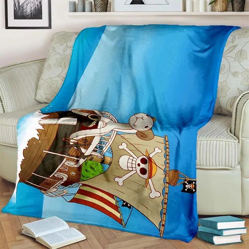 Japanese Anime One P-Piece Lightweight Flannel Blanket,Multi-purpose Holiday Gift Blanket Warm And Soft Blankets All Seasons