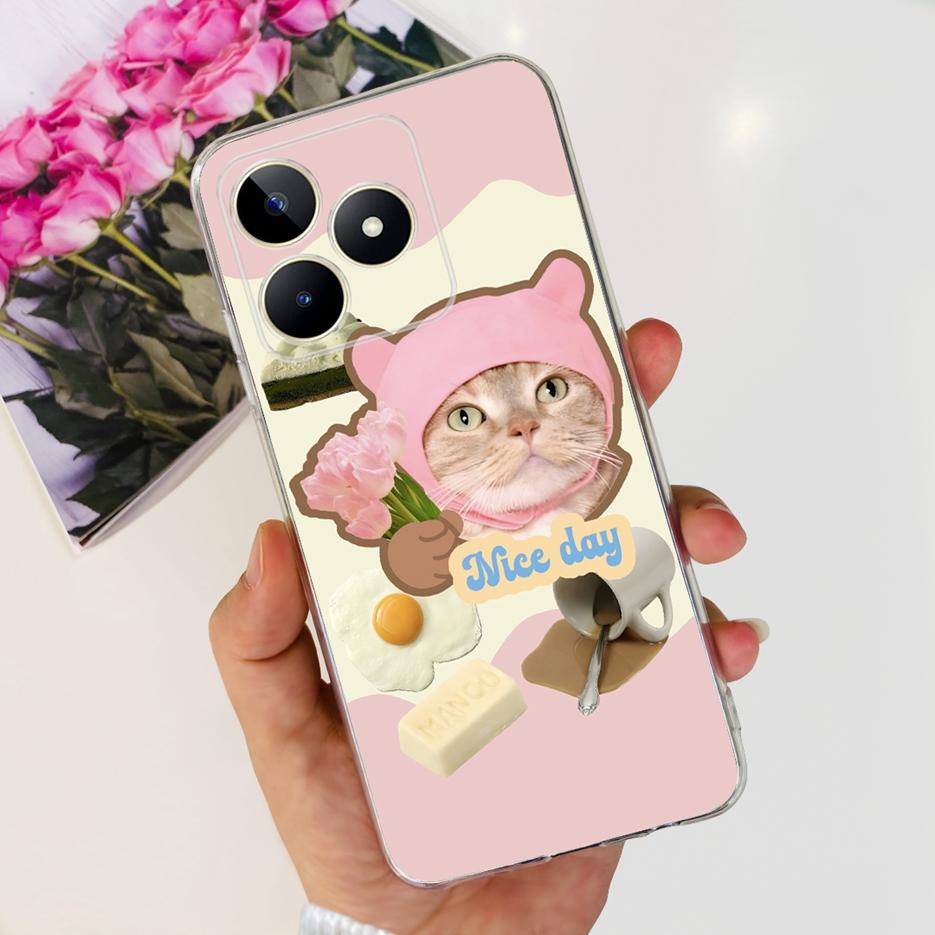 For Realme C51 C53 Case New Fashion Painted Cover Soft Silicone Phone Case For Realme C53 C 51 RealmeC51 RealmeC53 Fundas Bumper