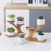 Wooden Material Flowerpot Bracket Desk Pendulums, Succulent Potted Plant Base, Room Desk Crafts