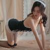 Sexy Suspender nightdress hollow suit women's series cute sexy uniform sexy underwear straps maid adult products