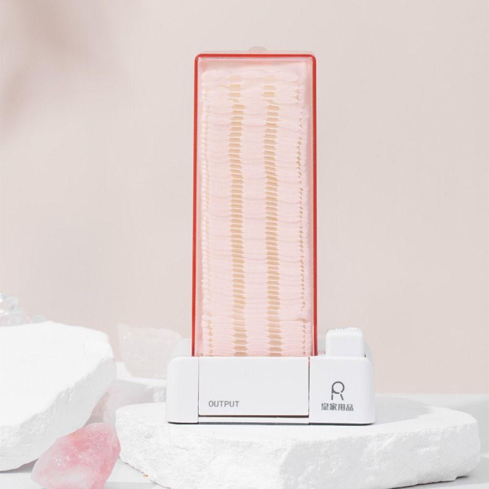 Press Type Makeup Cotton Organizer Dustproof Automatic Cotton Dispenser  Makeup Removal