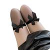 Schmetterling schwarze Seiden-Kniestrümpfe Sommer JK sexy Babes lange Röhre Schleife Oberschenkelstrümpfe durchsichtig hohe Socken