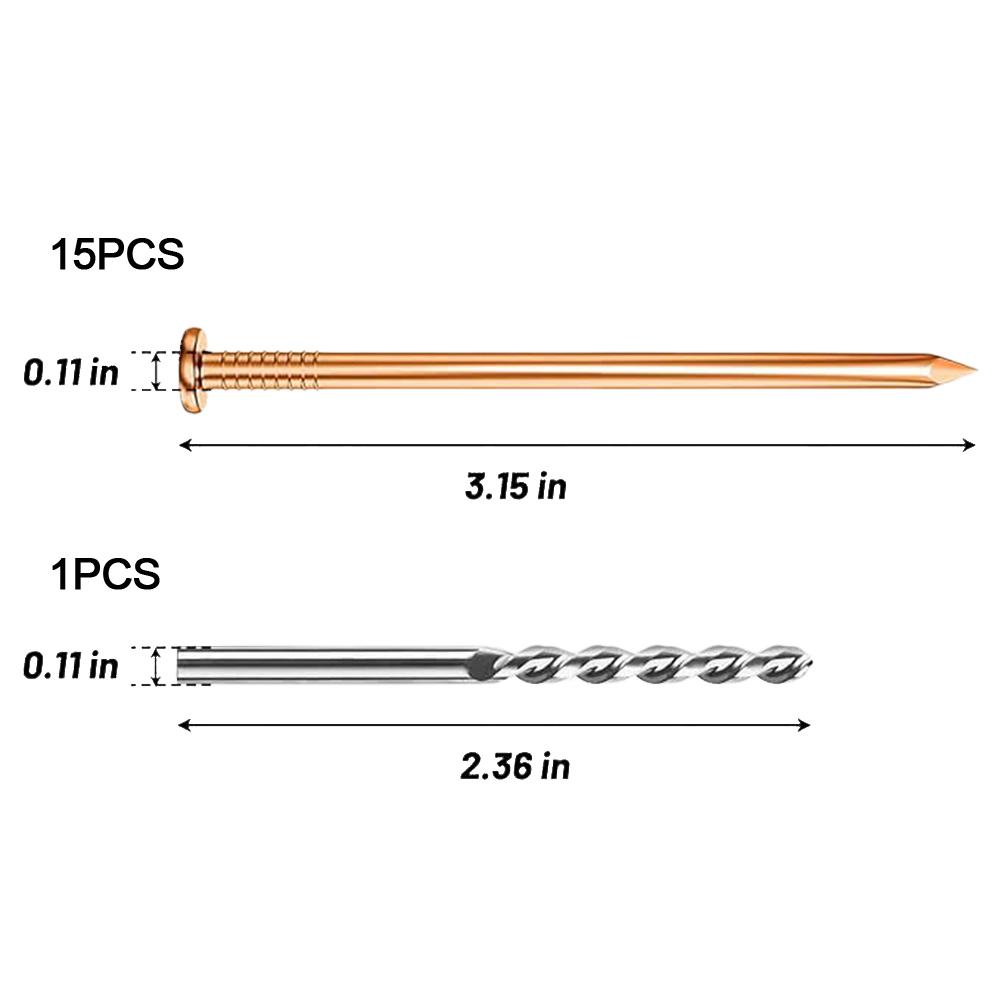 15/20/25pcs 4" Tree Killer Nails Large Copper Nails Stump Roots Removal Spikes For Killing Trees Stump Root Hardware Trees