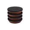 4 Stück Klavierrollenbecher Schwarznuss Untersetzer Rutschfester Bodenschutz für Möbel