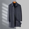 High-end Wool Double-sided Woolen Windbreaker for Middle-aged People In Winter with Removable Inner Lining and Lapel Warm Woolen Coat Down Jacket