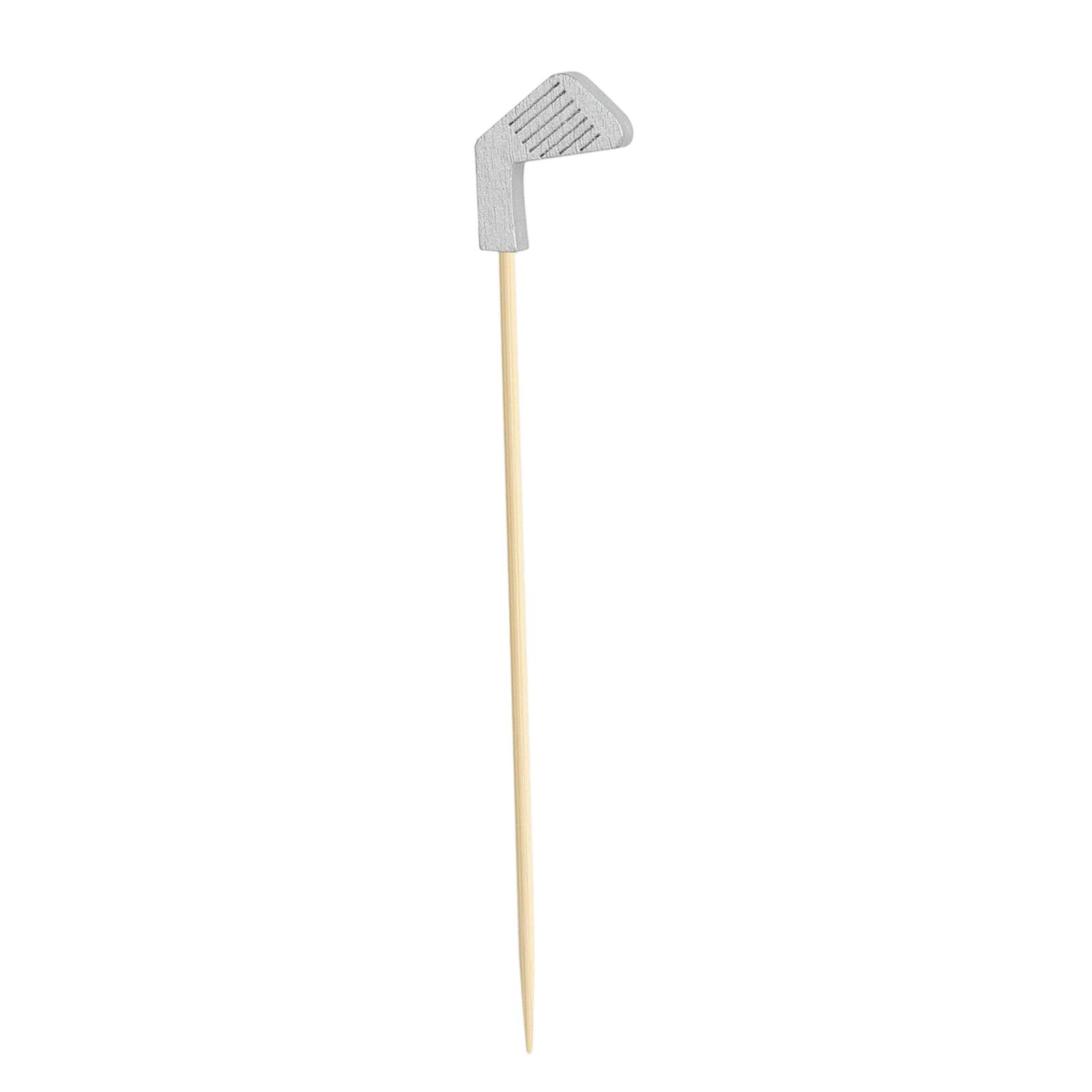 

Golf Club Design Bamboo Picks Fruit Skewers Baking Cake Decoration Toothpicks Dessert Drink Garnish Party Accessories 100 Pieces One Size сірий