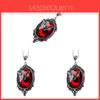 Gothic Bat Pendant Necklace With Red Jewelry Charm For Vintage Style Jewelry Lovers