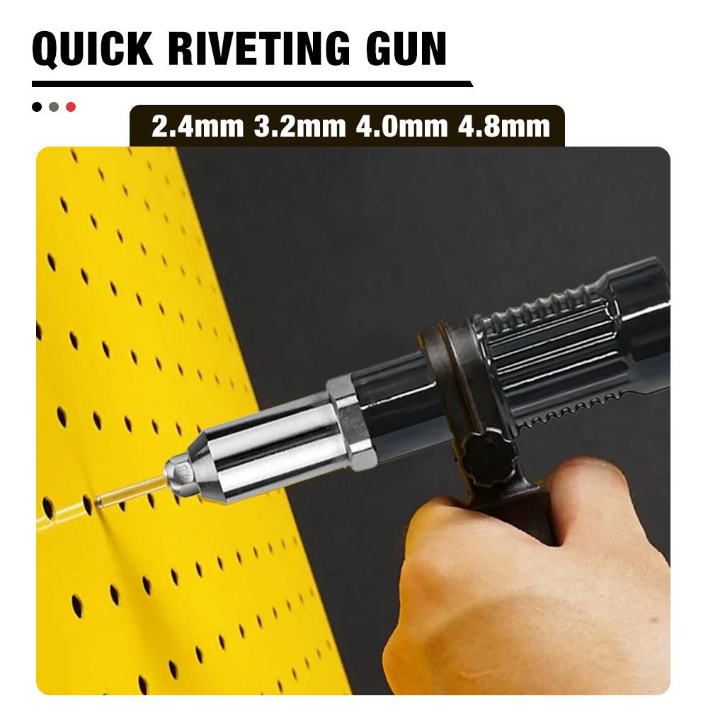Máquina de rebitagem, adaptador de pistola de rebite elétrica, ferramentas de rebitagem de 2,4 mm-3,2 mm-4,0 mm-4,8 mm, máquina de rebitagem doméstica, para furadeiras elétricas