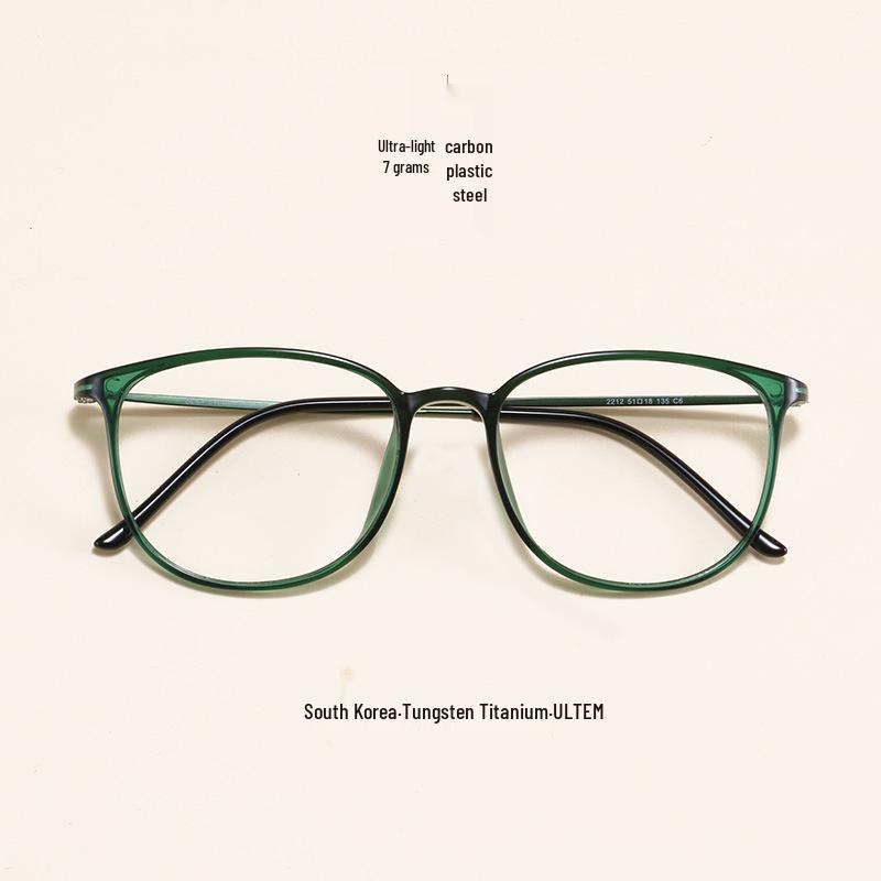 

Сверхлегкая оправа для очков в корейском стиле: Удобная, Тонкая и Прочная Вольфрамовая Углеродистая Пластиковая Сталь для Мужчин и Женщин. Wine Red