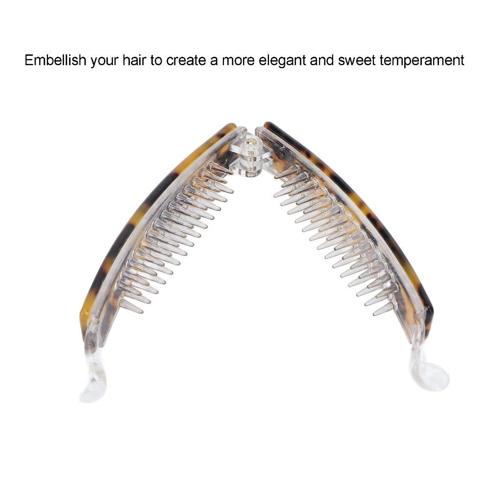 Tortoiseshell Hair Claw Strong Claws Nonslip Hair Clip Volumizing Hair Banana Barrette  For Women