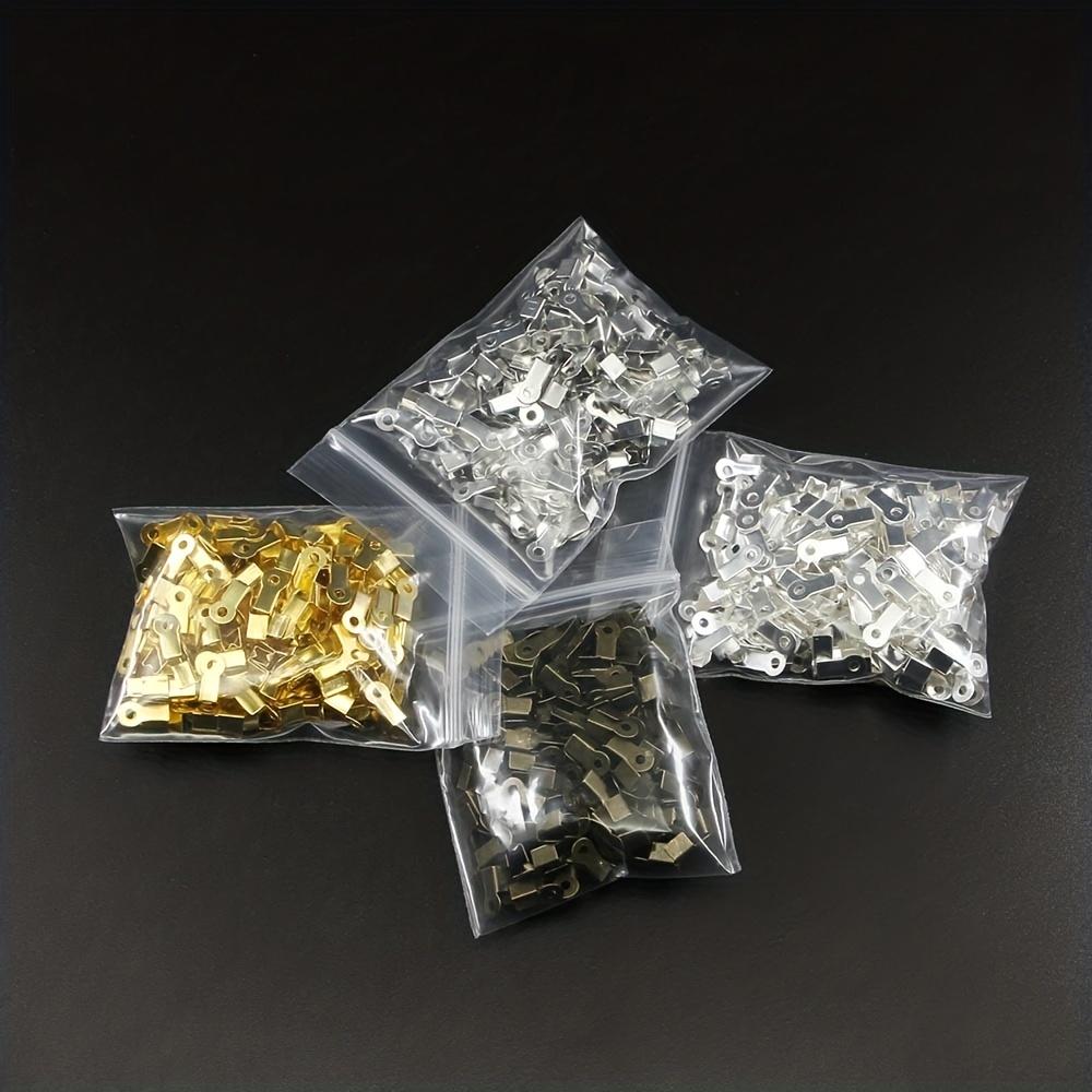 98pcs/Lot Cove Clasps Cord End Caps String Ribbon Leather Clip Tip Fold Crimp Bead Connectors For Jewelry Making DIY Supplies
