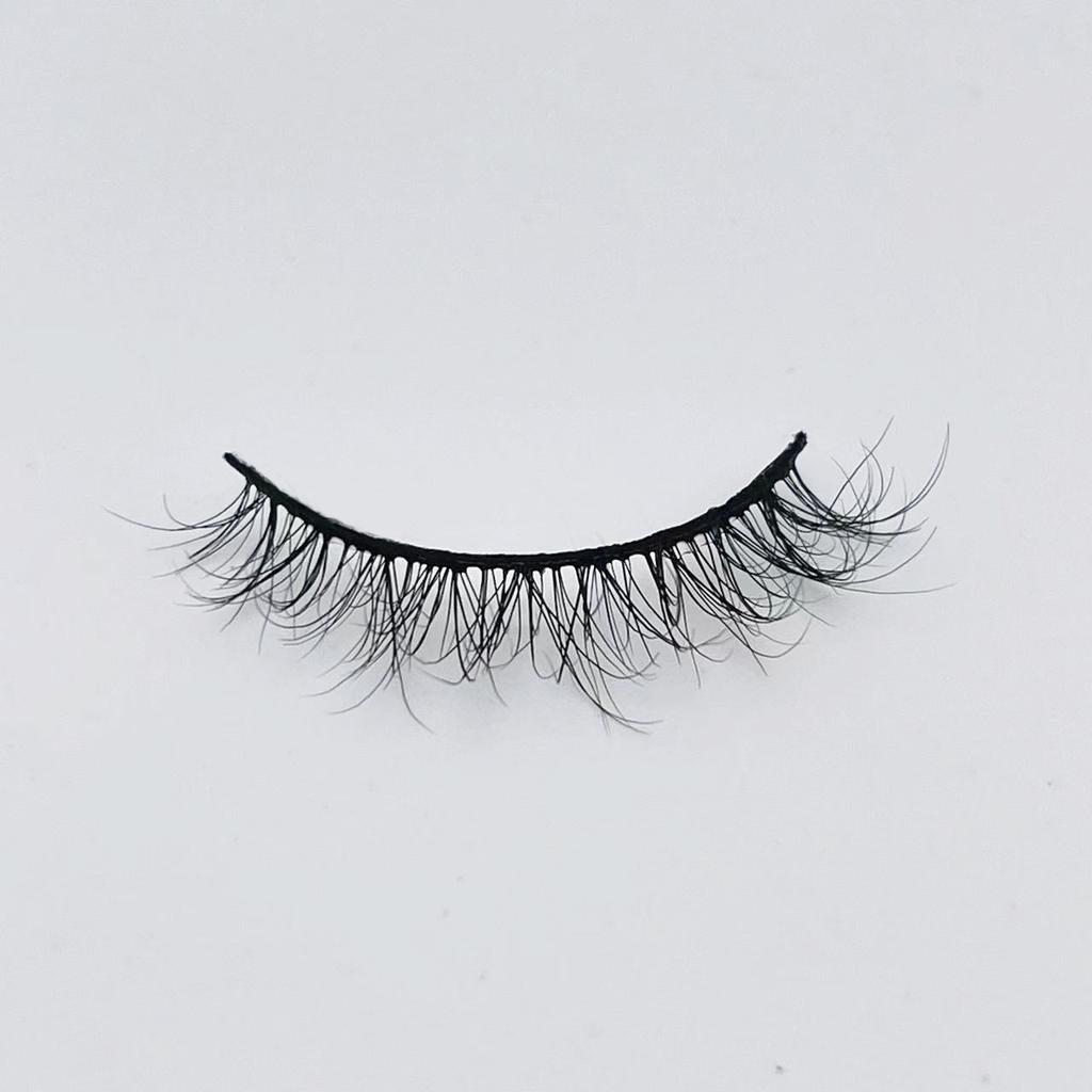 New Product 12mm Natural Mink Hair False Eyelashes European And American Eyelashes Hard Stem Short Eyelashes False Eyelashes