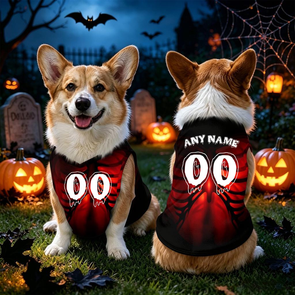 Halloween Dog V-Neck Sweatshirt Printed Pet Clothing for Small Medium Large Dogs