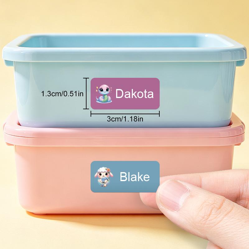 Personalized Name Stickers - Waterproof Name Tags For School Books Travel Mugs Water Bottles | Durable And Stylish