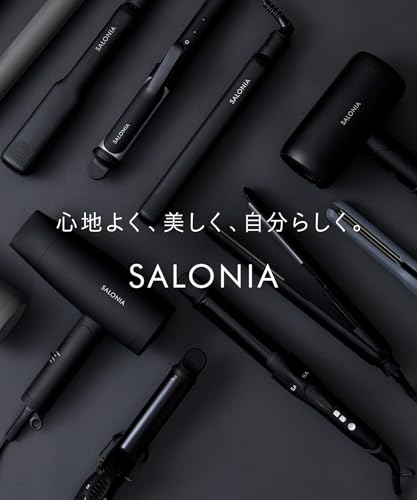 SALONIA 2-Way Straight/Curl Hair Iron, 32mm, SL-002ANV, Navy [Amazon.co.jp Exclusive]