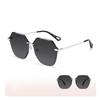 Non-polarized Oversized Frameless Cut Edge Sunglasses Female Fashionable Driving Sun Glasses