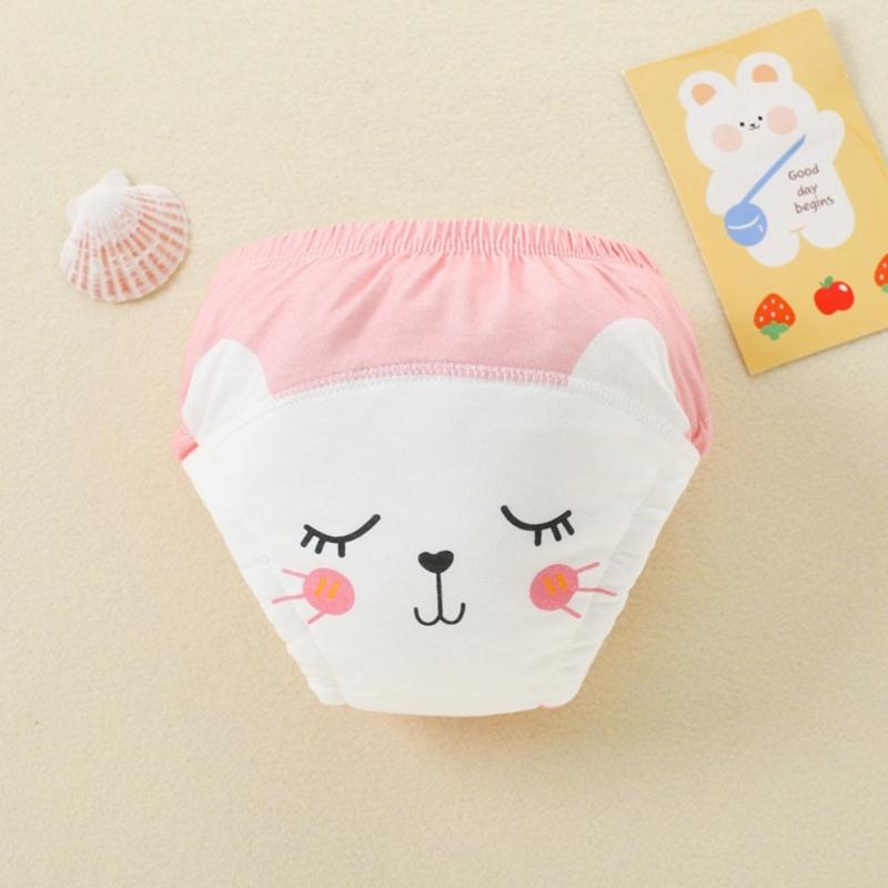 Reusable Cotton Potty Training Underwear Anti Leak Protection Comfortable Washable Toilet Learning Pants For Baby