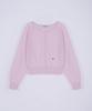 Haint Soft Round Neck Button Cardigan 3Col_Pink