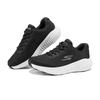 Skechers Go Run Now Comfortable Versatile Fabric Low-Top Casual Running Shoes Women sneakers Black 129368-BKW