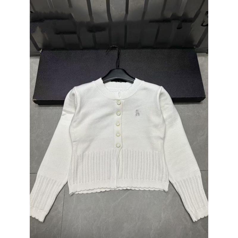 Miu Style 2026 Spring Embroidered Knit Cardigan: Age-Reducing, Versatile Long Sleeve with Hollow Hem