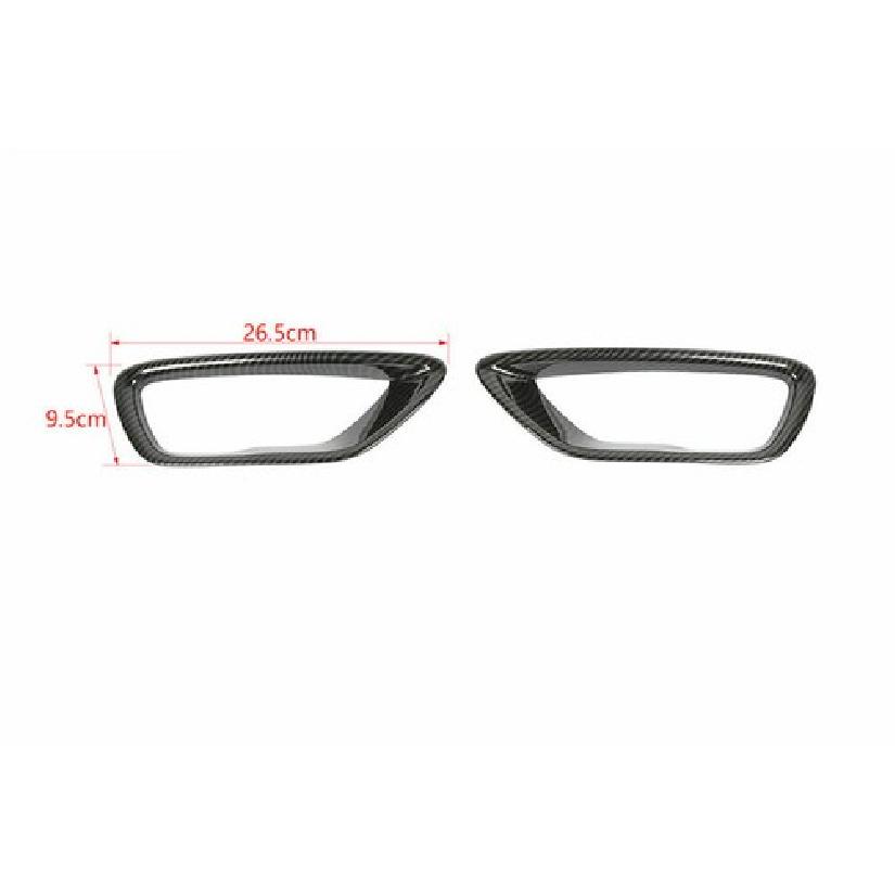 Front Fog Light Cover Lamp Trim Frame For Jeep Grand Cherokee 2018+ Carbon Fiber