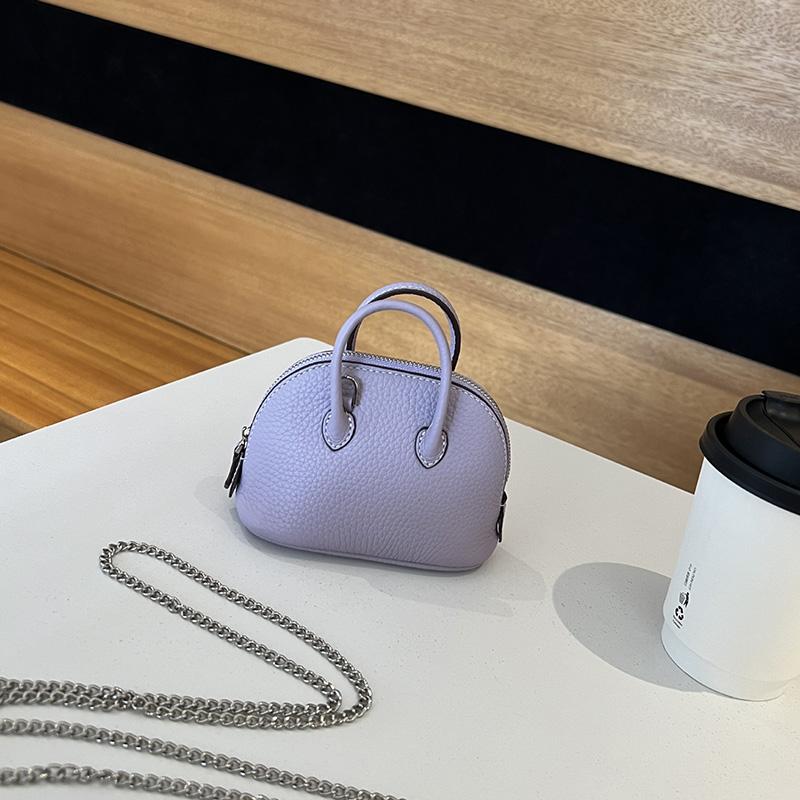 2025 Super Mini Women Crossbody Bags Genuine Leather Handbag Small Chains Shoulder Bag For Ladies First Layer Of Cowhide Shell Bag