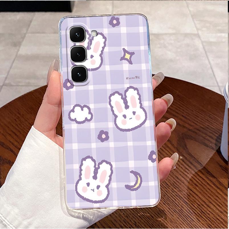 For Infinix Hot 70 Phone Case X6895 Luxury Cute Love Heart Rabbit Funny Pattern Clear Slim Soft Silicone Casing Hot70 Back Cover