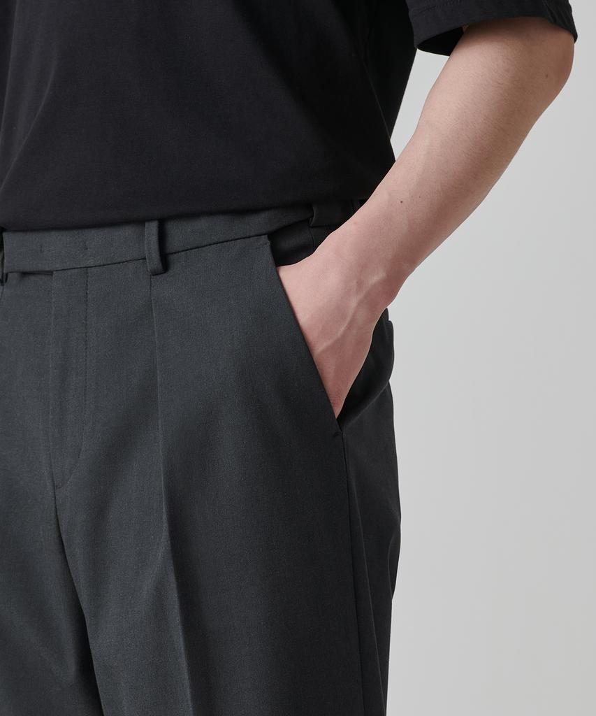 Musinsa Standard Reverse One-Pleat Wide Hidden Banding Slacks [Gray]