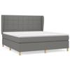 Maison Exclusive - Sommier à lattes de lit avec matelas Gris foncé 180x200cm Tissu
