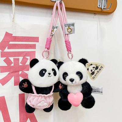 Cute Panda Plush Toy Keychain - Multi-Style Backpack Accessory and Gift