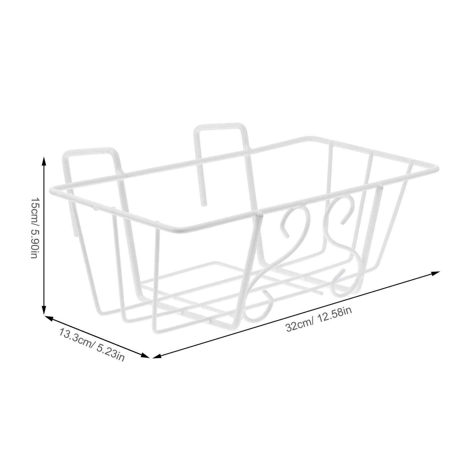

1Pcs Hanging Flowerpot Rack Iron Square Planter Holder for Balcony Garden Fence Railing Outdoor Plant Display Shelf белый