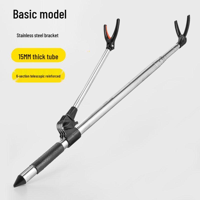 Stainless Steel Two-in-One Fishing Rod Holder & Ground Stake Stand