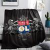Olympique Lyonnais, Manta de Franela con Patrón, Alta Calidad, Cómoda para Todas las Estaciones, Decoración del Hogar, Calidez y Comodidad, Perfecta para Regalos.