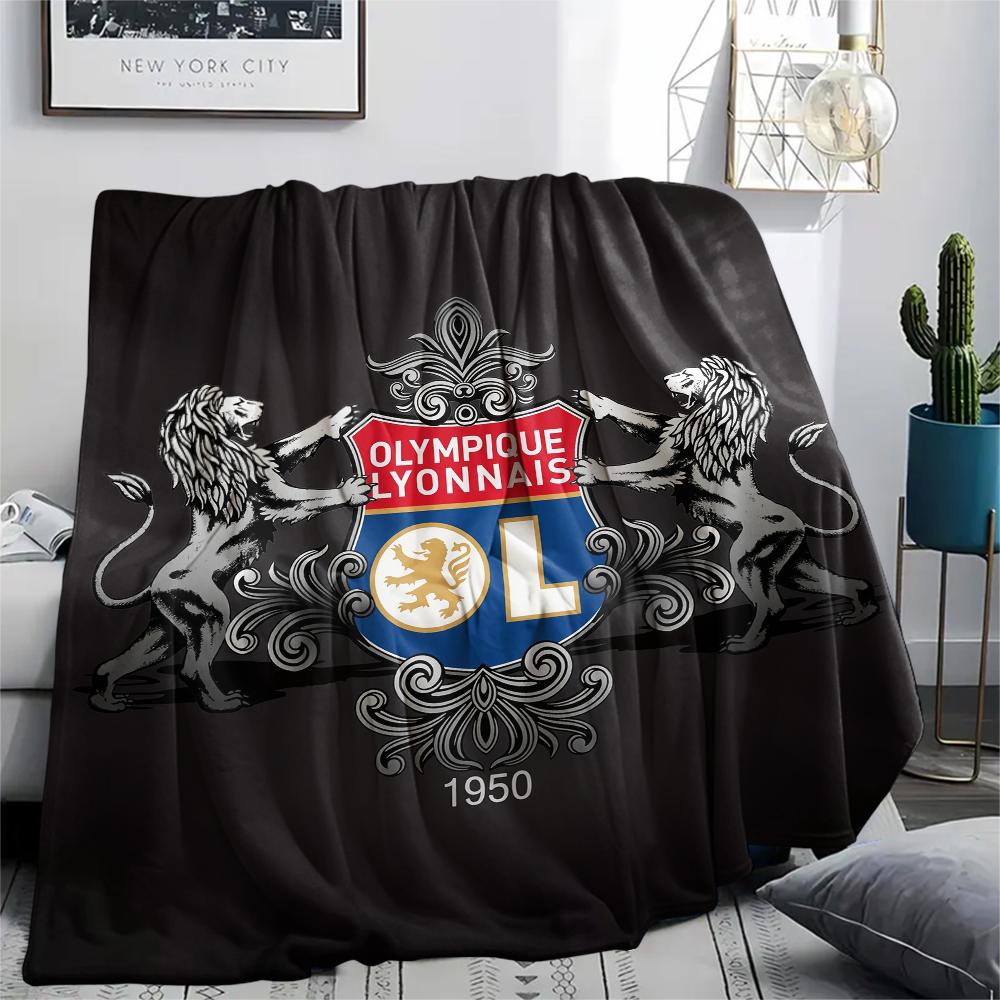 Olympique Lyonnais,pattern Flannel Blanket, High quality Comfortable for All Seasons, Home Decor, Warmth and Comfort, Perfect for Gifts. 80cm x 120cm