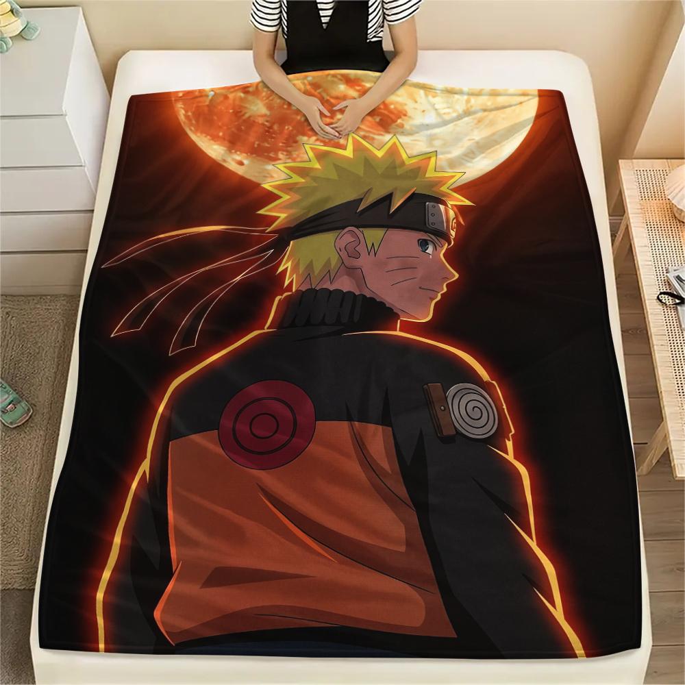 Coperta in Flanella con Motivo Naruto Uzumaki, Alta Qualità, Confortevole per Tutte le Stagioni, Decorazione per la Casa, Calore e Comfort, Perfetta per Regali.