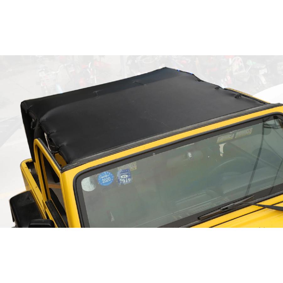 Leather Soft Roof Mesh Bikini Top Sunshade Cover UV Sun Insulated Net for Jeep Wrangler TJ 1997-2006 Car Exterior Accessories