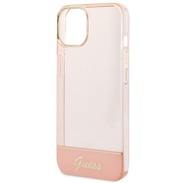 Guess Guhcp14Mhgcop Iphone 14 Plus / 15 Plus 6.7 Różowy/Pink Twarde Etui Półprzezroczyste