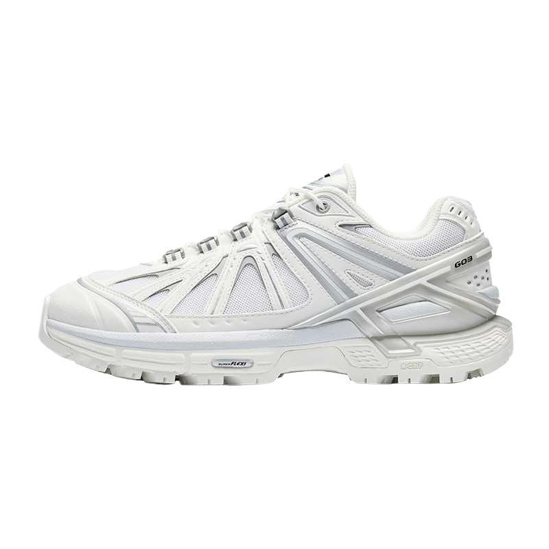Anta Champion G03 Wandering Fashion Comfortable Shock Absorbing Durable Low Top Casual Shoes Women sneaker Paper-White Silver 122638803A-2 36