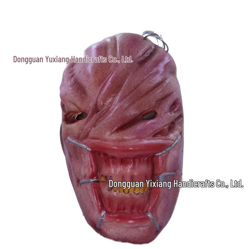 Female Ghost Horror Mask - Long Hair, Stitched Face, Scary Demon for Halloween Party & Haunted House